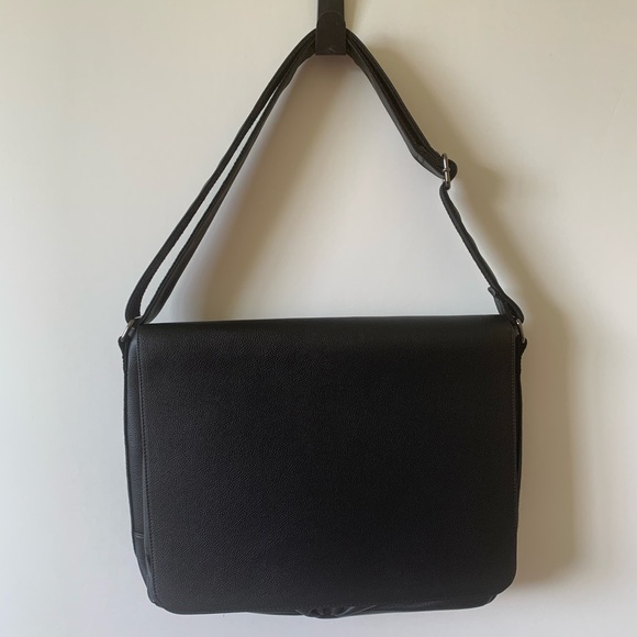 Call It Spring Handbags - Call It Spring Faux Leather Black Laptop Bag NWT